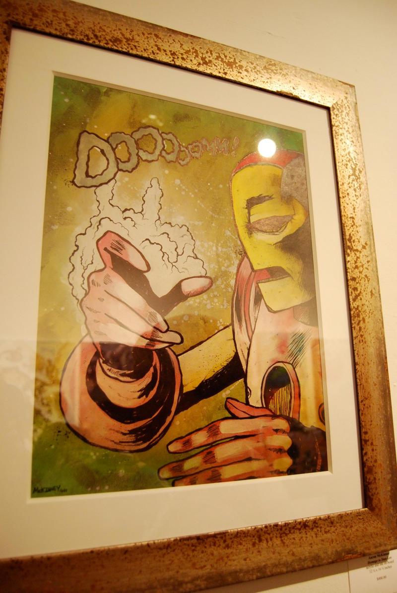 Illustration for article titled Trippy Re-Interpretations of Stan Lee's Comic Book Characters at Art Show